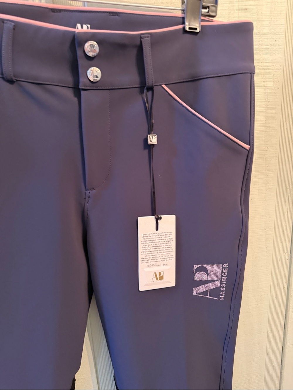 AP Hassinger  Navy and Pink Riding Breeches - Picture 2 of 3